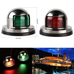 2  12V XeX| LED Cg}J[{[gbg|c[DirQ[V 2pcs 12V Stainless Steel LED Lights Marine Car Boat Yacht Pontoon Bow Navigation