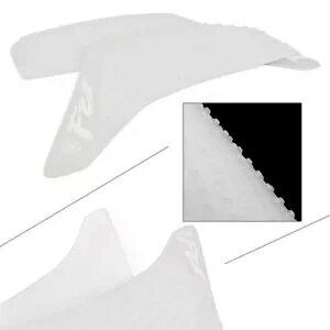 �z���C�g�^���N�g���N�V�����T�C�h�R���O���b�v�p�b�h�f�J�[���t�B�b�g���}�n FZ1 2006-15 White Tank Traction Side Fuel Grip Pad Decal Fit Yamaha FZ1 2006-15