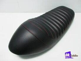 ヤマハ SR400 SR500 ブラックシート + レッドステッチ **bi4576** に適合 Fit Yamaha SR400 SR500 Black Seat + Red Stitch **bi4576**