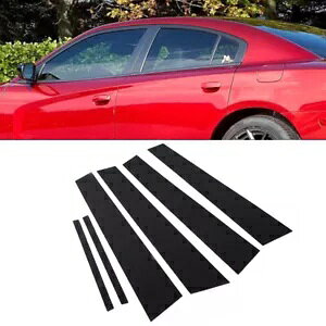 6x CgubN R|Xg hAEBhEg _bW `[W[ 2011-2021-p 6x Light Black Column Posts Door Window Trim for Dodge Charger 2011-2021-