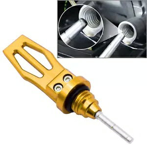 I[goC̃GWICfBbvXeBbNLbvvOCNCNNP[XICxCWP[^[S[h- Motorcycle Engine Oil Dipstick Cap Plug CNC Crankcase Oil Level Indicator Gold-