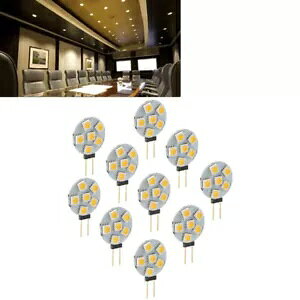10 �E�H�[���z���C�g LightDC12V G4 �����P�x�t���b�g���C�g 5050 SMD 6 LED �����v- 10pcs Warm White LightDC12V G4 Super Bright Flat Light 5050 SMD 6 LED Lamp- �y���s�A���i�z