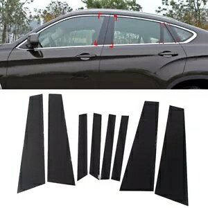 8x Ԃ̃hAR BC RJo[Xgbv BMW X6 F16 2015-2019 2018- 8x car door window column BC column cover strips for BMW X6 F16 2015-2019 2018-