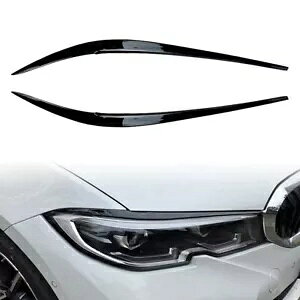 �w�b�h���C�g���т܂Ԃ��J�o�[ BMW 3 �V���[�Y G20 2019-2021 �u���b�N- Headlights eyebrows eyelid cover for BMW 3 Series G20 2019-2021 black- �y���s�A���i�z