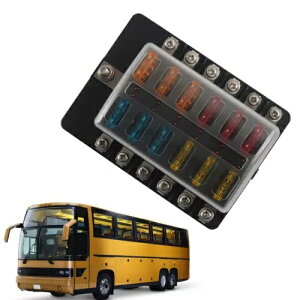 12Way ԗp LED xq[Y{bNXz_[ q[YNvt - 12Way Car LED Warning Light Fuse Box Holder with Fuse Clamps-