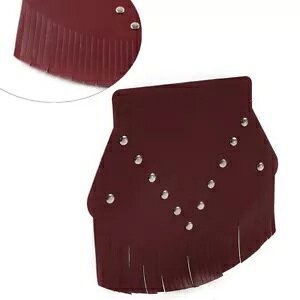 tF_[Jo[ PU U[ tWt bh n[[ X|[cX^[ 883XL c[Op- Fender Cover PU Leather with Fringe Red for Harley Sportster 883XL Touring-