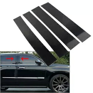 4x B+C �R�����y�C���g�ی�u���b�N�t�B�����Z�b�g �L���f���b�N �G�X�J���[�h 2007 2008-2014- 4x B+C columns paint protection black films set for Cadillac Escalade 2007 2008-2014- �y���s�A���i�z