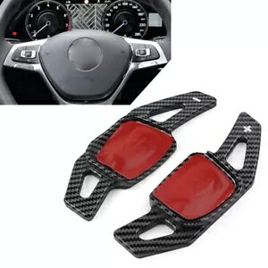 XeAOzC[VtgphGNXeVJ[{t@Co[ VW St MK8 |WFb^p ubN- Steering wheel shift paddles extension carbon fiber for VW Golf MK8 Polo Jetta black-
