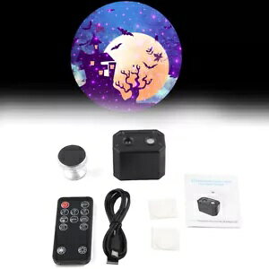 Ԃ̃[tvWFN^[͋̕CnEBvCgubN- Car Roof Projector Atmosphere Halloween Decorative Lamp Indoor Light Black-