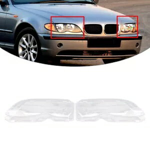 2x wbhCg Y Jo[ BMW 3 V[Y E46 4 hA 02-05 - 2x Headlight Lens Cover for BMW 3 Series E46 4-Door 02-05 Transparent-