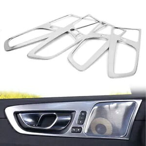 4PC ԓhAnh{Et[g{{ XC60 2018 X`[- 4PC car interior door handle bowl frame trim for Volvo XC60 2018 steel-