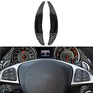 ZfXxc AMG C43 C63 E63 pubNXeAOzC[VtgphGNXeV- Black steering wheel shift paddles extension for Mercedes Benz AMG C43 C63 E63-