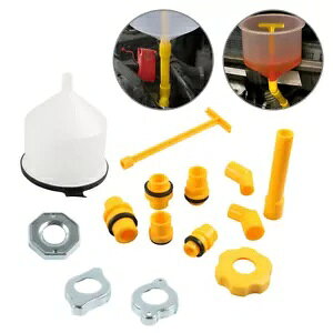 15 ̎Ԃ̉t̃ICoh~WG[^[Ԃ̗p܏[URlLbg - 15pcs Car Fluid Oil Spill Proof Radiator Car Coolant Filling Funnel Kit -