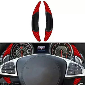 ZfXxc AMG C43 C63 E63 GLC63 pԂXeAOzC[VtgbJ[GNXeV- Red steering wheel shift rocker extension for Mercedes Benz AMG C43 C63 E63 GLC63-