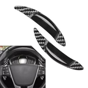J[{XeAOzC[VtgbJ[GNXeV{{ S60 V60 XC60 XC90 2018-2023- Carbon steering wheel shift rocker extension for Volvo S60 V60 XC60 XC90 2018-2023-