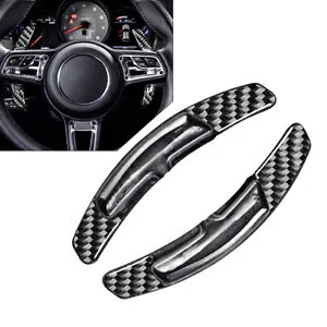 |VF pi[ JCG 911 p ubN XeAO zC[ Vtg bJ[ GNXeV Black steering wheel shift rocker extension for Porsche Panamera Cayenne 911-