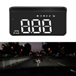 デジタル GPS スピードメーター ヘッドアップ ディスプレイ MPH/KM 速度超過、疲労警告アラーム - Digital GPS Speedometer Head Up Display MPH/KM Overspeed Tired Warning Alarm-
