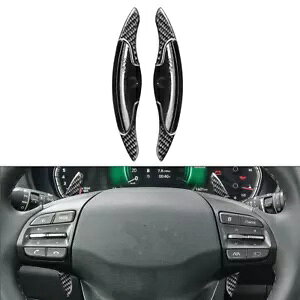 q_C I30N FX^[ N KONA N ElantraN pubN XeAO zC[ Vtg bJ[ 2 - 2x black steering wheel shift rocker for Hyundai I30N Veloster N KONA N ElantraN-
