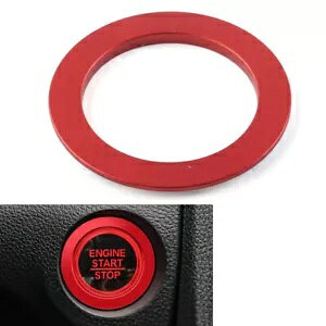 z_ VrbN 10 pGWX^[gXgbv{^Og 16-21  bh- Engine Start Stop Button Ring Trim for Honda Civic 10. Generation 16-21 Red-