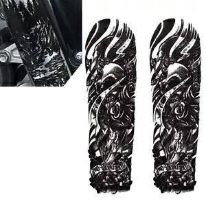 JX^ tg tH[N XJ XebJ[ Pbg l[v[g B n[[ }np- Custom Front Fork Skull Sticker Locket Nameplate B for Harley Yamaha-