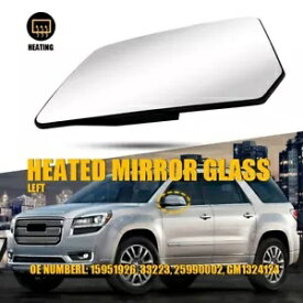 左外側ミラー側加熱ガラス バックプレート付き 09-16 シボレー トラバース用 Left Exterior Mirror Side Heated Glass w/ For Back Plate 09-16 Chevy Traverse
