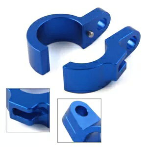 CNC �t�����g �u���[�L �z�[�X �N�����v ���C�� �z���_�[ �u���[ �t�B�b�g �z���_ CR80R CR85R CR125R CR250R CNC Front Brake Hose Clamp Line Holder Blue Fit HONDA CR80R CR85R CR125R CR250R �y���s�A���i�z