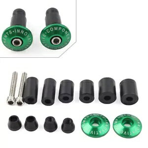 O[ CNC 7/8 C` nho[GhEFCg nho[Obv LbvvO _[goCN Green CNC 7/8'' Handle Bar End Weights Handlebar Grips Cap Plugs Dirt bike