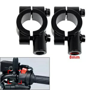 2x 22MM M8 nho[ ~[ }Eg z_[ Nv A_v^[ A~jE [^[ oCN ubN 2x 22MM M8 Handlebar Mirror Mount Holder Clamp Adaptor Aluminum Motor Bike Black
