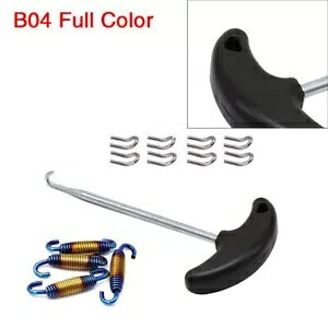 rCǃ}t[tXvOtbNZbgNtJ[u[I[goC Exhaust Pipe Muffler Mounting Springs Hooks Set Link Full Color Blue Motorcycle