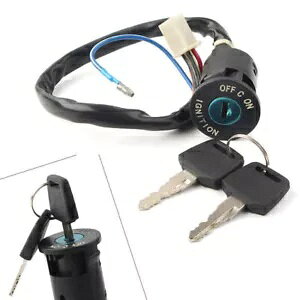 ���� ATV 125cc �A�|���p�̃L�[�����t�� 4 ���C���[�_�΃X�C�b�`�L���b�v 4 Wires Ignition Switch Cap with Key Replacement For Chinese ATV 125cc Apollo �y���s�A���i�z