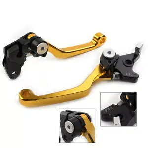 K Kawasaki KLX250 D-TRACKER 1993-1997 s{bg _[g Nb` u[L o[ S[h Fit Kawasaki KLX250 D-TRACKER 1993-1997 Pivot Dirt Clutch Brake Levers GOLD