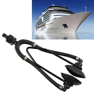 �t�B�b�g�V�b�v���E���h��d�ǃ��[�^�[�t���b�V���[�f���A�������S���D�O�@ Fit Ships Round Double Tube Motor Flusher Dual Water Feed Rubber Outboard Engine �y���s�A���i�z