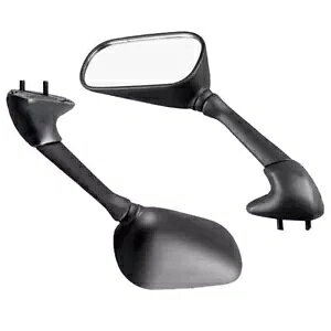 }n YZF R6 2001 2002 2003 ȉ~`}bgP[VOAr[~[ ubN 2 ɓK Fit Yamaha YZF R6 2001 2002 2003 Oval Matte Casing Rear View Mirrors Black 2PCS