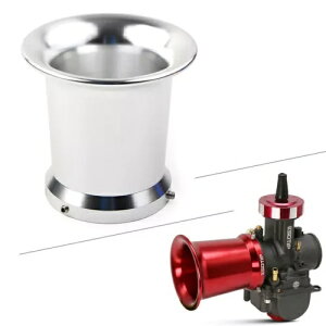 55 ~[gLu^[GAtB^[ CNC xX^bNz[Jbv 32/34 ~[gVo[ 55mm Carburetor Air Filter CNC Velocity Stacks Wind Horn Cup For 32/34mm Silver