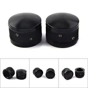 n[[ X|[cX^[ \teC [hLO CNC tg ANX ibg Jo[ Lbv ubN 2  For Harley Sportster Softail Road King CNC Front Axle Nut Cover Cap Black 2pcs