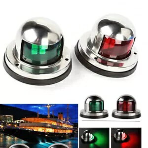 12V }{[gbg|c[XeX| LED DirQ[VCgVip 12V Marine Boat Yacht Pontoon Stainless Steel LED Bow Navigation Lights New UK