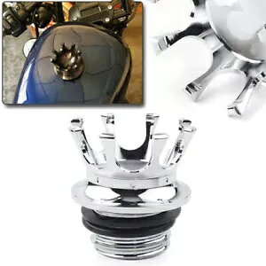 n[[X|[cX^[NEKXLbvR^NJo[ElWN[p For Harley Sportster Crown Gas Cap Fuel Tank Cover Right-hand Thread Chrome UK