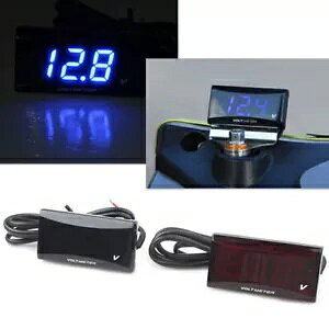 ~j LED fW^dvdvvQ[W/jo[T Mini LED Digital Voltmeter Voltage Meter Instruments Gauge Red / Blue Universal