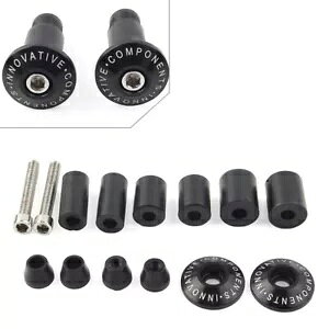 [^[ ubN CNC 7/8 C` nho[GhEFCg nho[ Obv Lbv vO _[goCN Motor Black CNC 7/8'' Handle Bar End Weights Handlebar Grips Cap Plugs Dirt bike