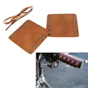 n[[JtF[T[yA 22 ~[gnhObvU[Jo[gbvveN^[ For Harley Cafe Racer Pair 22mm Hand Grips Leather Covers Retro Wraps Protector
