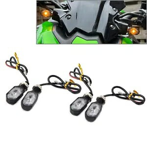 ~j LED ^[VOiECJ[Ao[CgCWP[^vdI[goC 4  Mini LED Turn Signal Blinker Amber Light Indicator Lamps Bulbs Motorcycle 4Pcs