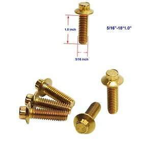 5  5/16 C`S[hXeX|lW{gn[[tgu[L[^[ 3655A 5PCS 5/16" Gold Stainless Steel Screws Bolts for Harley Front Brake Rotor 3655A