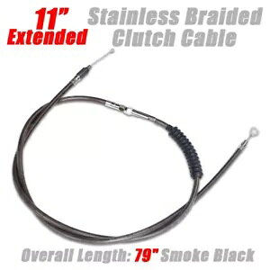 =+11C` XeXґgNb`P[u n[[ 90-06 \teC / 93-05 _CiX[Np +11" Stainless Braided Clutch Cable For Harley 90-06 Softail / 93-05 Dyna Smoke