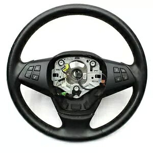 2007 - 2013 BMW X5 E70 XeAO zC[ ubN U[ }` Obh ubN 3 X|[N 2007 - 2013 BMW X5 E70 STEERING WHEEL BLACK LEATHER MULTI GOOD BLACK 3 SPOKE