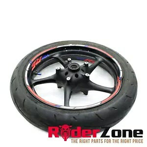 2008 - 2016 }n YZF R6 tg zC[  ~V ^C ubN *킸ɋȂĂ܂* 2008 - 2016 YAMAHA YZF R6 FRONT WHEEL RIM MICHELIN TIRE BLACK *SLIGHT BENT*
