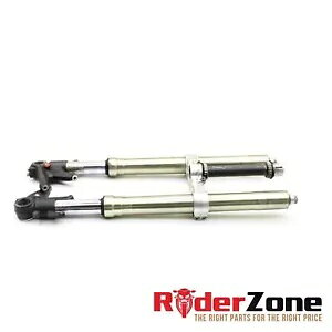 2008 - 2013 �h�D�J�e�B 848 EVO �t�H�[�N �g���v���c���[ �t�����g�T�X�y���V���� �S�[���h �X�g���[�g OE 2008 - 2013 DUCATI 848 EVO FORKS TRIPLE TREE FRONT SUSPENSION GOLD STRAIGHT OE �y���s�A���i�z