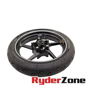 2015 - 2024 ���}�n YZF R1 �t�����g �z�C�[�� �u���b�N ���� �X�g���[�g �~�V������ 120/ 70 17 2015 - 2024 YAMAHA YZF R1 FRONT WHEEL BLACK RIM STRAIGHT MICHEILN 120/ 70 17