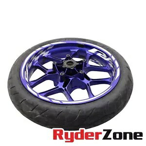 2015 - 2024 }n YZF R1 R1M tg zC[  Xg[g u[ *ȎC菝* ݌ 2015 - 2024 YAMAHA YZF R1 R1M FRONT WHEEL RIM STRAIGHT BLUE *SMALL SCUFF* STOCK