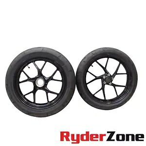2018 - 2023 hDJeB pjK[ V4 V4S zC[ Zbg tg & A  ubN ^C ݌ɂ 2018 - 2023 DUCATI PANIGALE V4 V4S WHEEL SET FRONT & REAR RIM BLACK TIRES STOCK