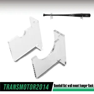NA싅obgEH[}EgnK[bNփfBXvCP[XAN Clear Baseball Bat Wall Mount Hanger Rack Alternative To Display Case Acrylic